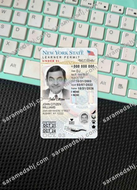 USA New York driving license under 21 (version 2) photolook FRONT